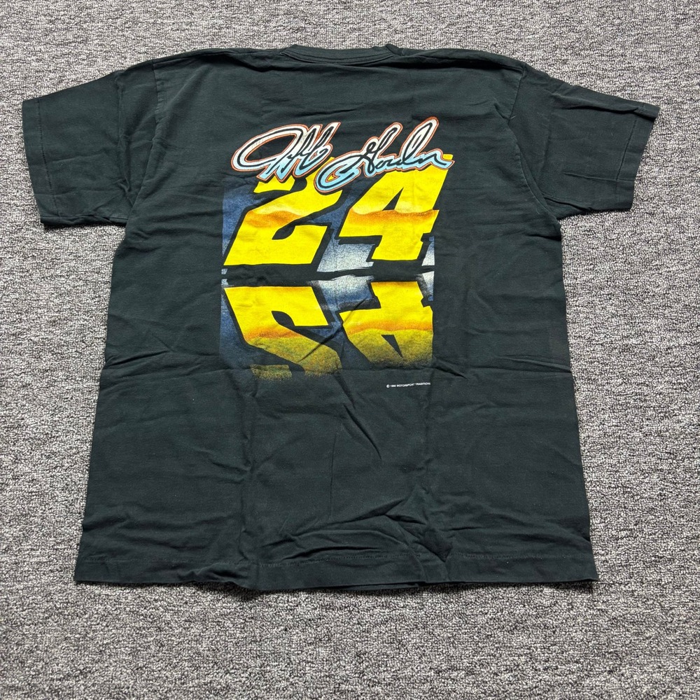 Vintage 1995 Nascar Jeff Gordon Racing Graphic Black T-Shirt Men's Size XL - Picture 2 of 8